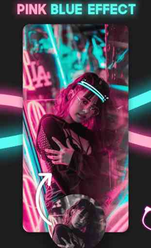 Neon Photo Editor - Pink Blue Color Effect 3