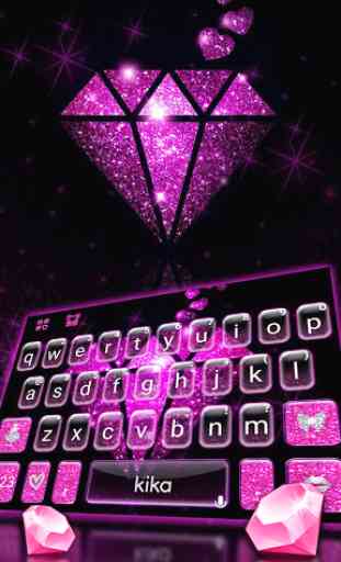 Pink Sparkle Diamond Tema de teclado 1