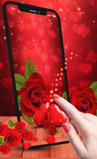 Red Rose Live Wallpaper 3