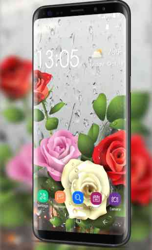 Rose Live Wallpaper with Waterdrops 2