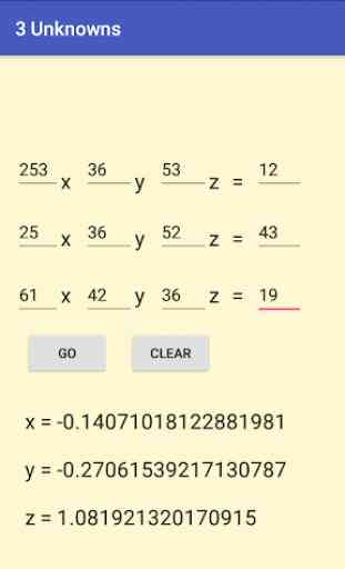 Simultaneous Equation Solver 3