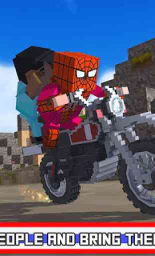 superhéroe bloques moto bici sim 2