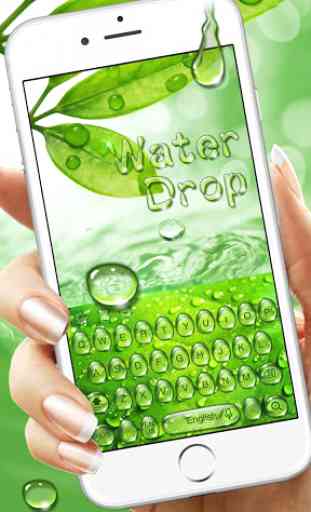 Teclado de gota de agua verde 1