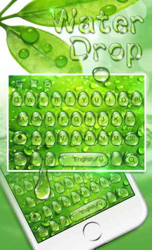 Teclado de gota de agua verde 2