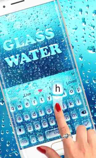 Tema del teclado Glass Water 2