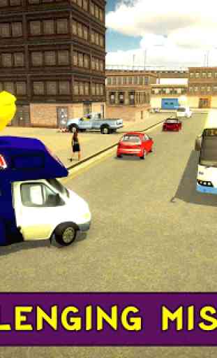 US Summer Candy Ice Cream Truck : Delivery Van Sim 4