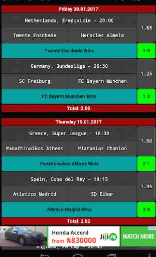 Daily Betting Tips - 2 Odds 3
