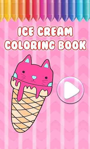 Libro para colorear de helados y pintura de dulces 1