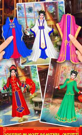 muñeca China-vestido y maquillaje de salón de moda 4