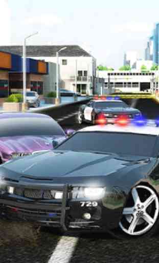 Policía Gangster Chase aparcamiento escape coches 1