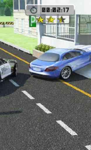 Policía Gangster Chase aparcamiento escape coches 3