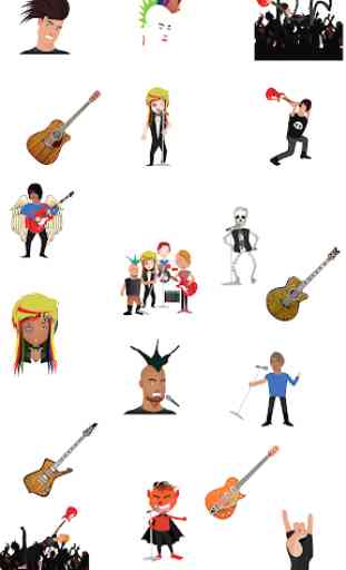 Rock and Guitar Emojis - Cute Emoticons & Stickers 1