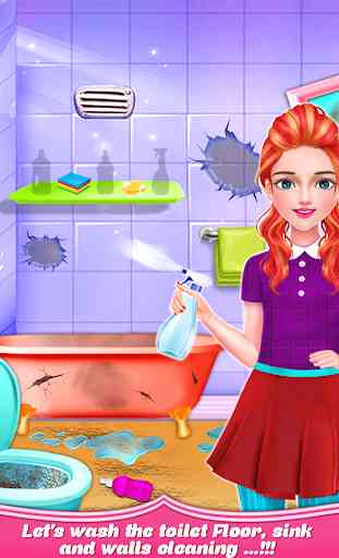 School Girls New Year Home Cleanup- HouseKeeper 2