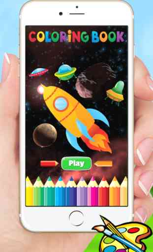 Cohetes y naves espaciales para colorear - Dibujo para niños juegos gratis 1