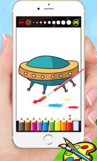 Cohetes y naves espaciales para colorear - Dibujo para niños juegos gratis 3