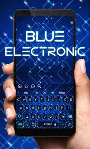 Blue Tech Electronic Keyboard Theme 1