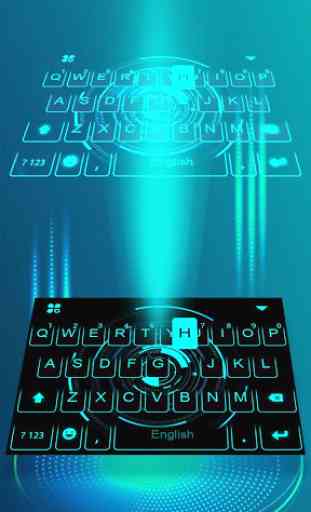 Blue Tech Keyboard Theme 2