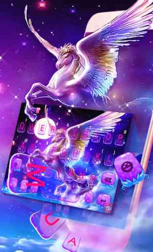 Dreamy Wing Unicorn Tema de teclado 2