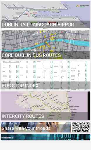 DUBLIN IRELAND BUS RAIL AIRCOACH MAP ダブリン 都柏林 1