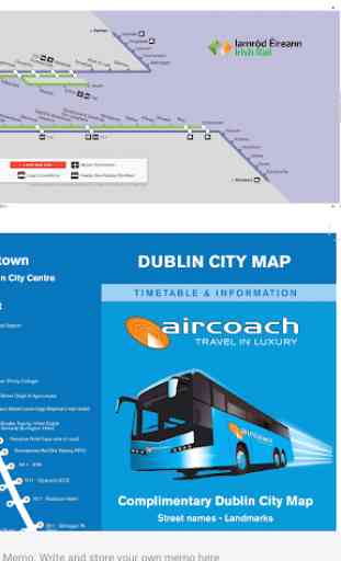 DUBLIN IRELAND BUS RAIL AIRCOACH MAP ダブリン 都柏林 2