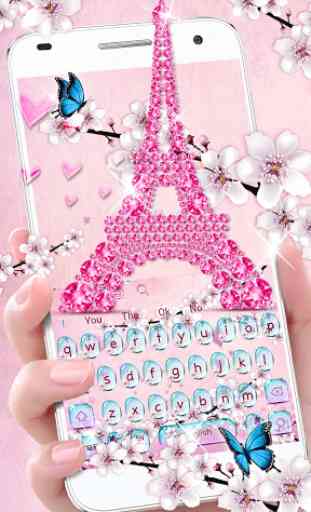 Girly Paris keyboard theme 2