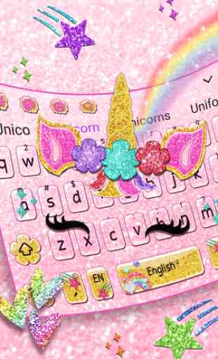 Glisten Unicorn Pinky Keyboard 1
