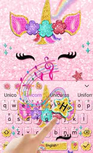 Glisten Unicorn Pinky Keyboard 2