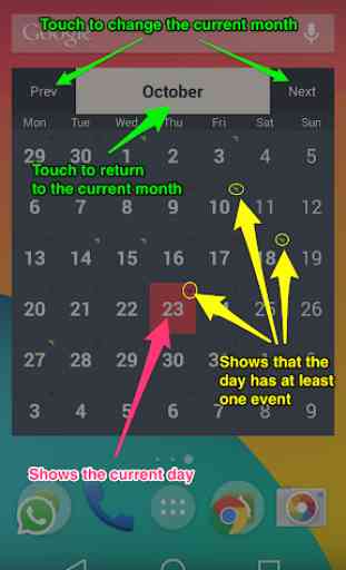 Monthly Calendar Widget 1