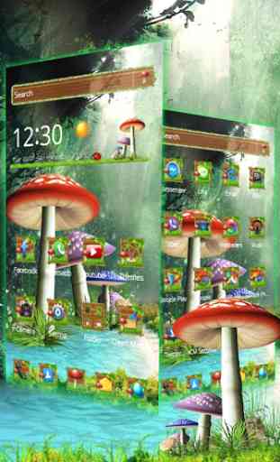 3D Mushroom Nature Theme 3