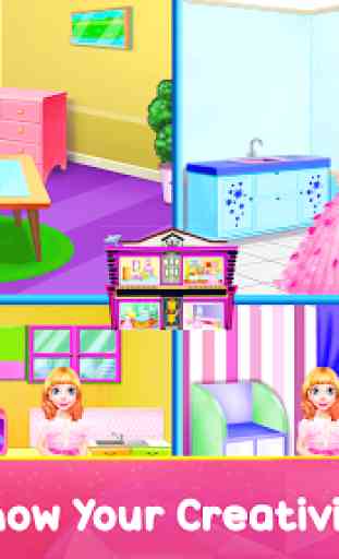 Doll House Design: Girl Home Game, Color by Number 1