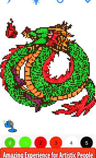 Dragons Color by Number - Pixel Art Coloring Book 3