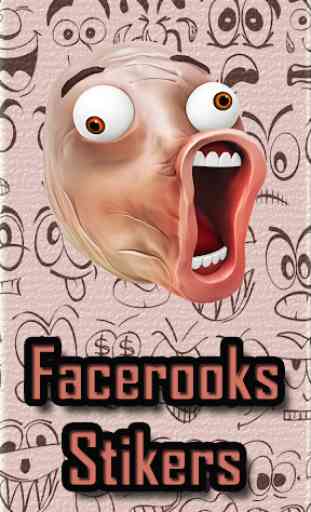 Facerooks stickers - Editor & meme rage trollface 1