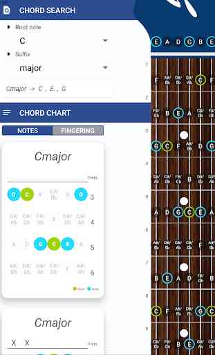 Guitar Fretboard Chord Finder 2
