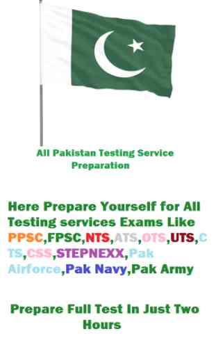 Pakistan's all testing services preparation-MCQs 2