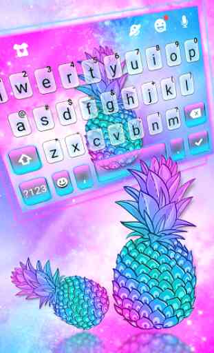 Pineapple Galaxy Tema de teclado 1
