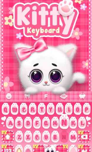 Pink Kitty Keyboard Theme 1