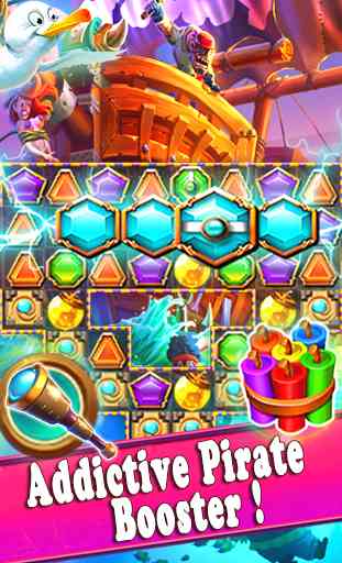 Pirate Treasures Adventure ⛵ - Match 3 games Jewel 2