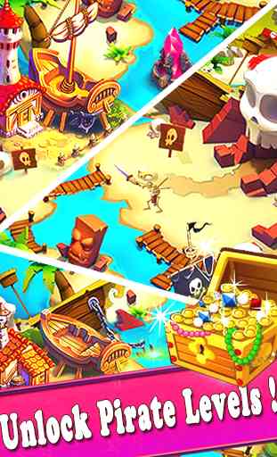 Pirate Treasures Adventure ⛵ - Match 3 games Jewel 4