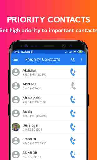 Priority Contacts: Important call manager & filter 1