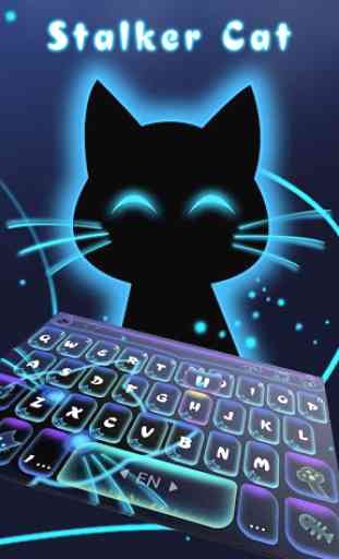 Tema de Teclado Neon Stalker Cat 1