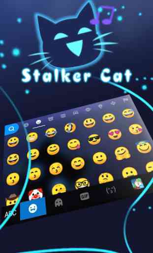 Tema de Teclado Neon Stalker Cat 2