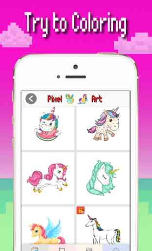 Unicorn color by number: Pixel art coloring 2019 3