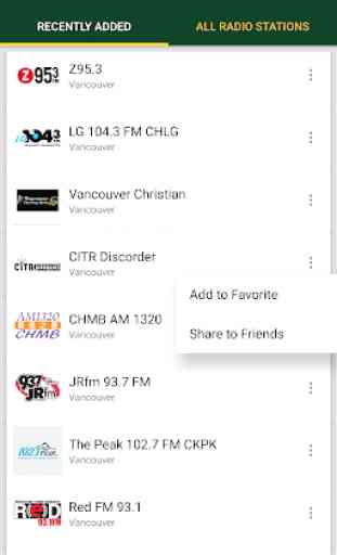 Vancouver Radio Stations - Canada 1
