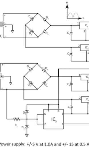 Diagrama de circuito de la fuente de alimentación 3