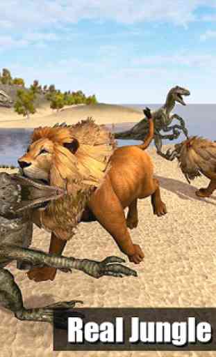 león vs dinosaurio: supervivencia de batalla 3