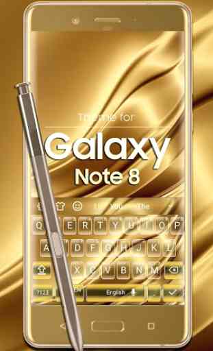 Teclado para Galaxy Note 8 Gold 1