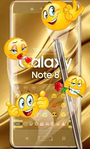 Teclado para Galaxy Note 8 Gold 2