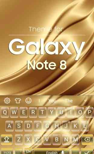 Teclado para Galaxy Note 8 Gold 4