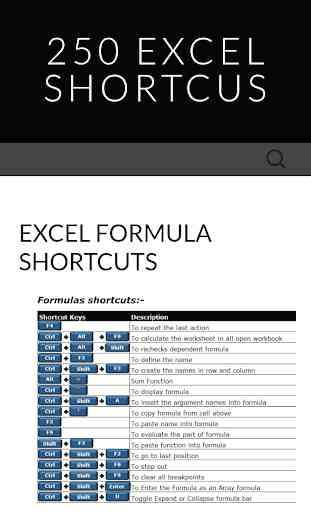 250 Excel shortcuts 3