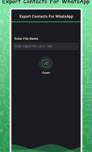 Export Contacts For WhatsApp 2020 2